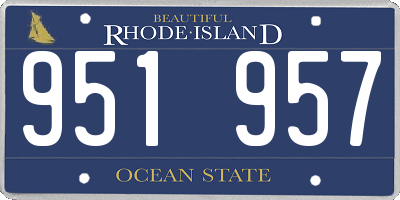 RI license plate 951957