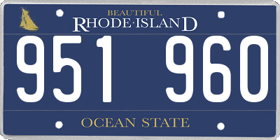 RI license plate 951960