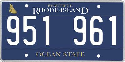 RI license plate 951961