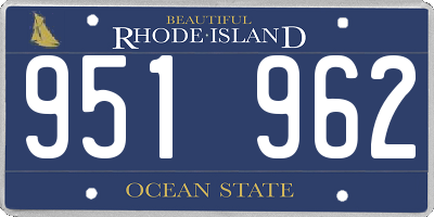 RI license plate 951962