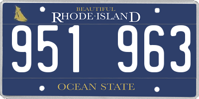 RI license plate 951963