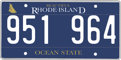 RI license plate 951964