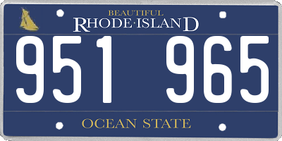 RI license plate 951965