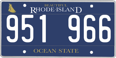 RI license plate 951966