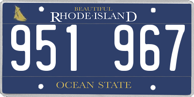 RI license plate 951967