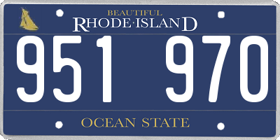 RI license plate 951970