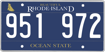 RI license plate 951972