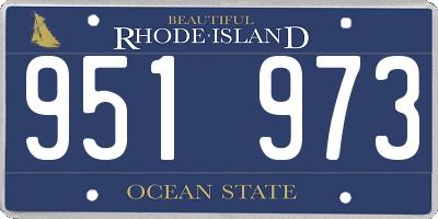 RI license plate 951973