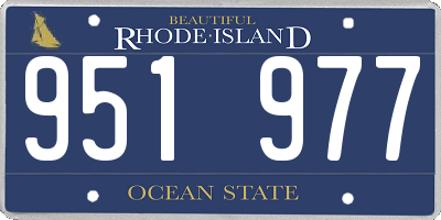 RI license plate 951977