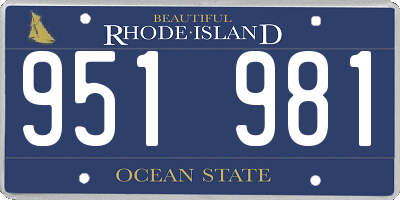 RI license plate 951981