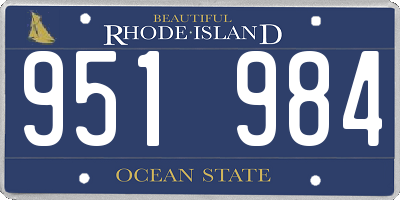 RI license plate 951984