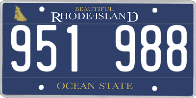 RI license plate 951988