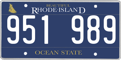 RI license plate 951989
