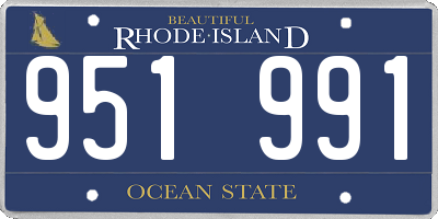 RI license plate 951991