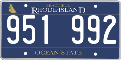 RI license plate 951992