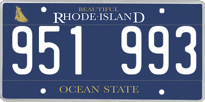 RI license plate 951993