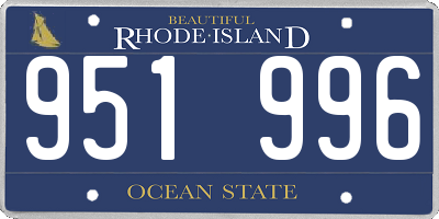 RI license plate 951996