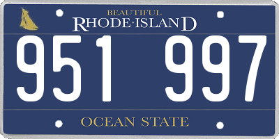RI license plate 951997
