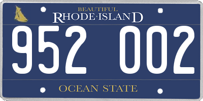 RI license plate 952002