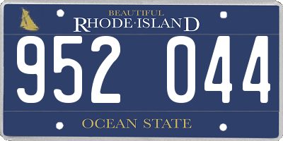 RI license plate 952044