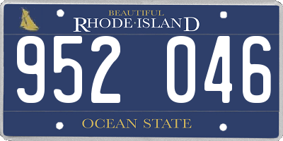 RI license plate 952046
