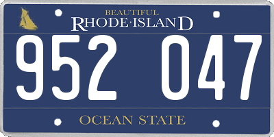 RI license plate 952047