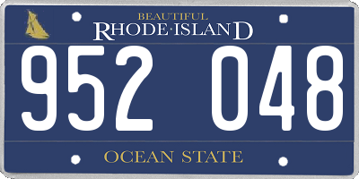 RI license plate 952048