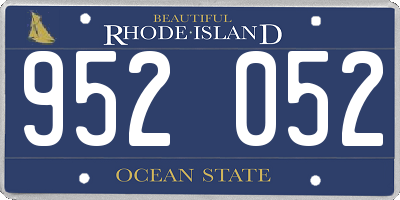 RI license plate 952052