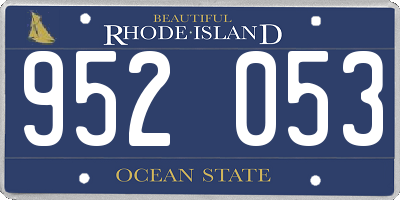 RI license plate 952053