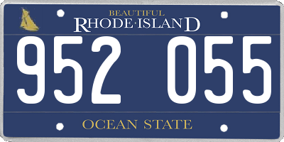 RI license plate 952055