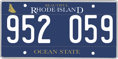 RI license plate 952059