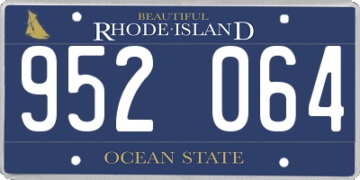 RI license plate 952064