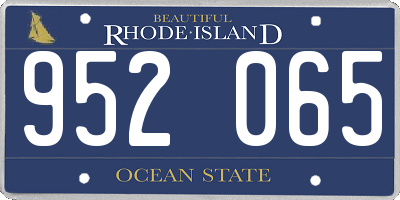 RI license plate 952065