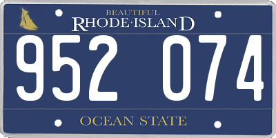 RI license plate 952074