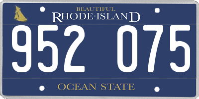 RI license plate 952075