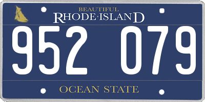 RI license plate 952079