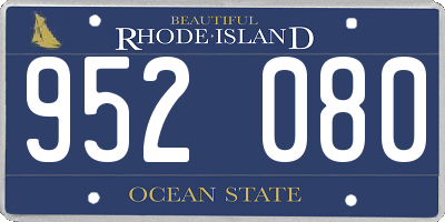 RI license plate 952080