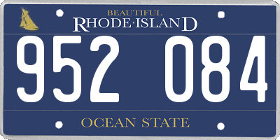 RI license plate 952084