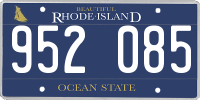 RI license plate 952085