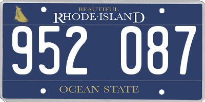 RI license plate 952087