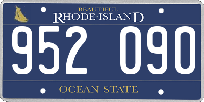 RI license plate 952090