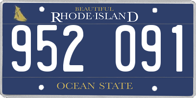 RI license plate 952091