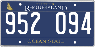 RI license plate 952094
