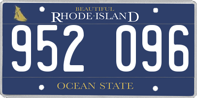 RI license plate 952096