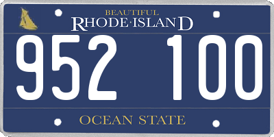 RI license plate 952100