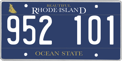 RI license plate 952101