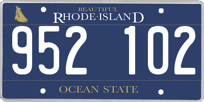 RI license plate 952102