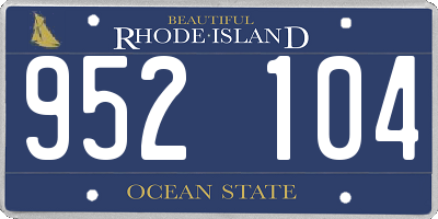 RI license plate 952104