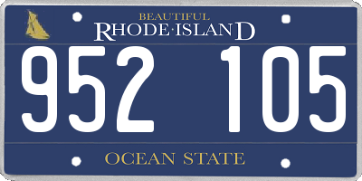 RI license plate 952105
