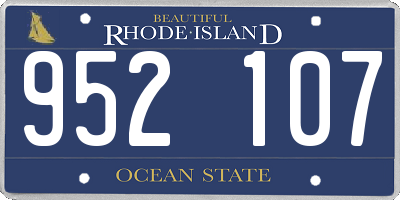 RI license plate 952107